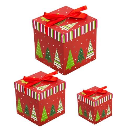 Weihnachts-Nistkästen – Weihnachts-Nistkastenturm | Kartons Dekorationen | Weihnachtsbaumkästen | Weihnachts-Nistkästen-Set in 3 verschiedenen Größen | Weihnachten gestapelte Box mit Deckel Weihnachts-Nistkästen – Weihnachts-Nistkastenturm | Kartons Dekorationen | Weihnachtsbaumkästen | Weihnachts-Nistkästen-Set in 3 verschiedenen Größen | Weihnachten gestapelte Box mit Deckel von COMFOLIVING