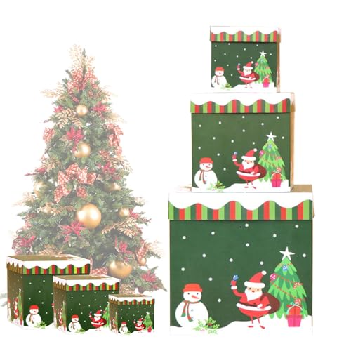 Weihnachts-Nistkästen – Weihnachts-Nistkastenturm | Kartons Dekorationen | Weihnachtsbaumkästen | Weihnachts-Nistkästen-Set in 3 verschiedenen Größen | Weihnachten gestapelte Box mit Deckel Weihnachts-Nistkästen – Weihnachts-Nistkastenturm | Kartons Dekorationen | Weihnachtsbaumkästen | Weihnachts-Nistkästen-Set in 3 verschiedenen Größen | Weihnachten gestapelte Box mit Deckel von COMFOLIVING