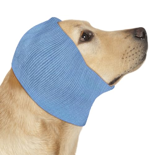 COMFPET Beruhigende Ohrenschützer für Hunde,lärmschutz für Hunde Hundekopfverband für Ohrhämatome, Hundewintermütze Ohrschutz für Katzen und Hunde, Ohrenpflege, S(blau) von COMFPET