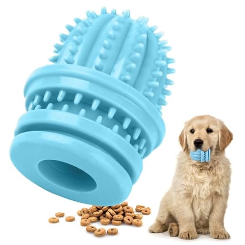 COMFPET Hundespielzeug, Kauspielzeug für Hunde, Wurfspielzeug für Welpen, Gummi, TPR, Kauspielzeug für Langeweile, Zahnreinigung für kleine und mittelgroße Hunde （Blau） von COMFPET