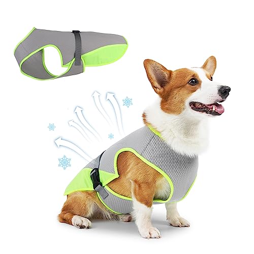 COMFPET Dog Cooling Vest Hund Kühlweste für Sommer, leichte Jacke Hund Kühlung Shirt, UV-Schutz Kühlung Geschirr für Outdoor-Aktivitäten mit atmungsaktivem Mesh, XL von COMFPET
