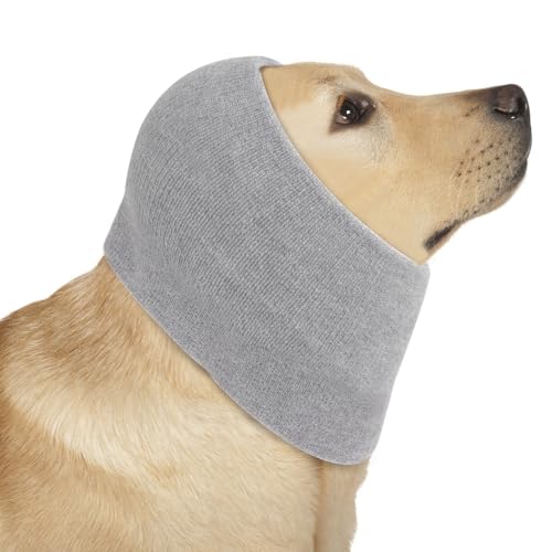 COMFPET Verdickter Hundeohrschal für Feuerwerk, Ohrenschützer für Hunde, Hundeohrabdeckung für Angst-Stirnbandschutz, Ohr-Kapuzenpullover für Hunde, Hundekopfwickel für Ohrhämatom (M) von COMFPET