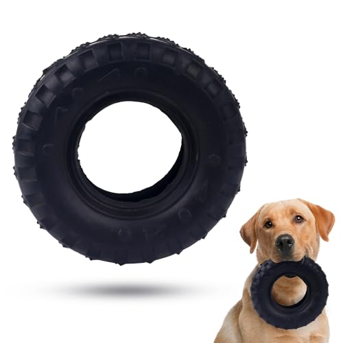 COMFPET Robustes Kauspielzeug für Hunde, Gummireifenspielzeug für aggressive Kauer, unzerstörbares Hundespielzeug für Training und Zahnreinigung, robustes Kauspielzeug für Hunde von COMFPET