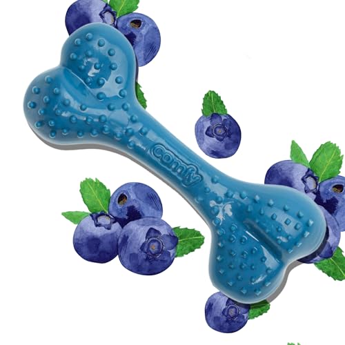 Comfy Hundespielzeug Dental Bone (12.5 cm, Blueberry) von Comfy