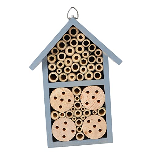 COMNESTBI 1 Stück Gartenhaus aus Holz Bienenhotel für Wildbienen Dekoratives Insektenhaus mit Sicherem Dach für Außenbereich Konstruktion und Einfache COMNESTBI 1 Stück Gartenhaus aus Holz Bienenhotel für Wildbienen Dekoratives Insektenhaus mit Sicherem Dach für Außenbereich Konstruktion und Einfache von COMNESTBI