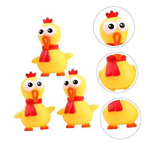 COMNESTBI 3Stücke Schreiendes Huhn für Haustiere Lautes Quietsch aus Hochwertigem Material für Kauen und Langeweile und Zerstörerisches Verhalten von COMNESTBI