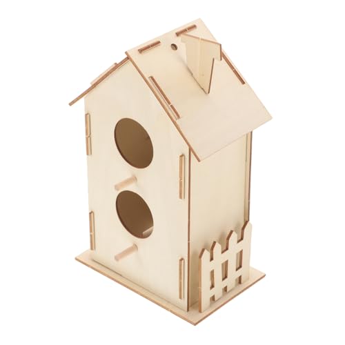 COMNESTBI DIY Vogelhaus aus Holz für Unvollendetes Bastelset zum Bemalen und Gestalten Kreatives Holzspielzeug für Junge Handwerkliche Aktivitäten und Dekoration von COMNESTBI