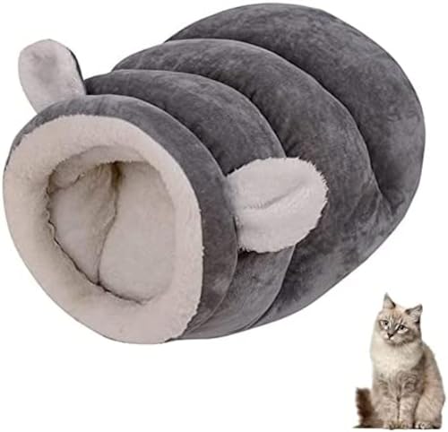 Bequemes Hundebett,Katzenschlafsack, Wärmende Schlafzone Für Haustiere, Gemütliches Bett, Katzenbau Mit Ohren, Bequeme, Flauschige Kuschelhöhle, Großes Waschbares Nest Für Katzen,Welpe von COMOCE