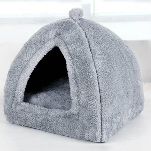 Haustierzelt,Katzenhäuser Für Innenkatzen-Katzenhauszelt mit abnehmbarem waschbarem gepolstert,Gray Grau von COMOCE