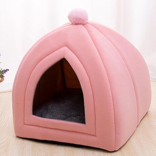 Katzenzelt-Katzensofa,Katzenhäuser Für Innenkatzen Katzenbetthöhle Für Innenkatzen Innenbett,Pink Rosa-XL von COMOCE