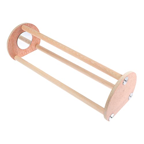 COMPUKAS 1 Stück Stand Futterspender Zubehör für Hühner als Haustiere Hühnerspielzeug für Hühner Kükenbarsch Ratte Tür holzspielzeug holzspielsachen Holzbarsch Hähnchenstange hölzern Brown von COMPUKAS
