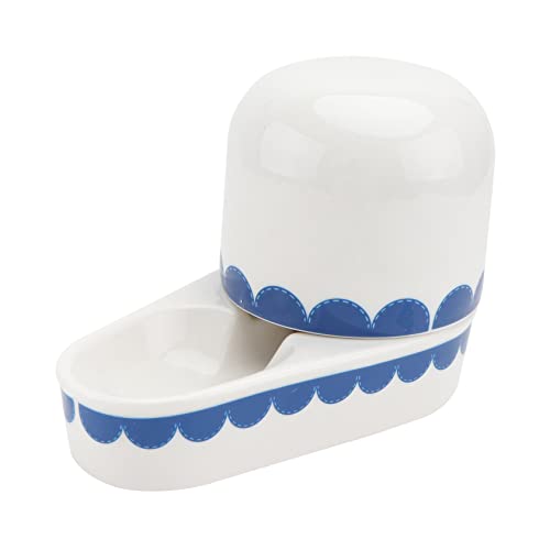 COMPUKAS 1 Stück Trinkbrunnen aus Keramik Bausatz Spender Hundefutter Hydrokanne Hasen Zubehör hasenzubehör Kleintier Trinknapf pet Bowl kreative Wasserschale Haustierzubehör Blue von COMPUKAS