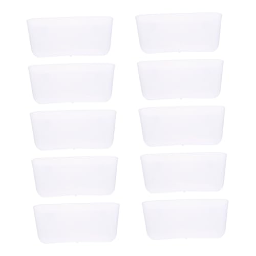 COMPUKAS 10 Stück Automatische Taubentröge Lagerbehälter Für Haustiere Lebensmittel Rattenwasserflasche Für Den Käfig Futterspender Im Vogelhäuschen Nistschalen Für Tauben Wurf Weiß Plastik von COMPUKAS