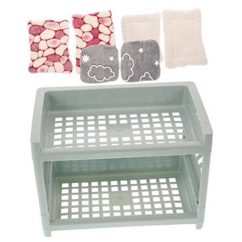 COMPUKAS 1Satz Doppelschichtiges Hamsterbett für Kleintiere Komfortables Nest für Hamster Chinchillas und Meerschweinchen und Decken Farblich Gemischt Langlebig von COMPUKAS