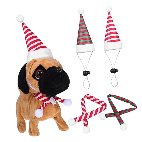 COMPUKAS 2 Sätze Teiliges Weihnachtskostüm mit Hut und Schal für Hunde Katzen und Nager Bequem und für Feiertagsfotos und COMPUKAS 2 Sätze Teiliges Weihnachtskostüm mit Hut und Schal für Hunde Katzen und Nager Bequem und für Feiertagsfotos und von COMPUKAS