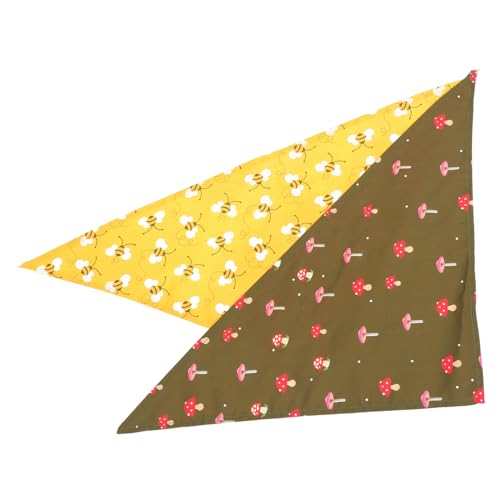 COMPUKAS 2 Stück Teiliges Hundehalstuch aus Weichem Polyester Dreieckige Bandanas mit Bienen und Pilzmotiv Atmungsaktiv Bequem für Kleine bis Mittelgroße Hunde und Katzen Party Accessoire COMPUKAS 2 Stück Teiliges Hundehalstuch aus Weichem Polyester Dreieckige Bandanas mit Bienen und Pilzmotiv Atmungsaktiv Bequem für Kleine bis Mittelgroße Hunde und Katzen Party Accessoire von COMPUKAS