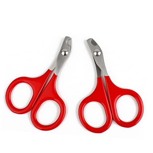 COMPUKAS 3 Stück Nagelschere für Haustiere Nagelknipser Katzenpflege Hundenagelschneider züchten pet Grooming Tool Katzen Pflege Nagelbiegeschneider für Haustiere Haustiernagel Clipper rot von COMPUKAS