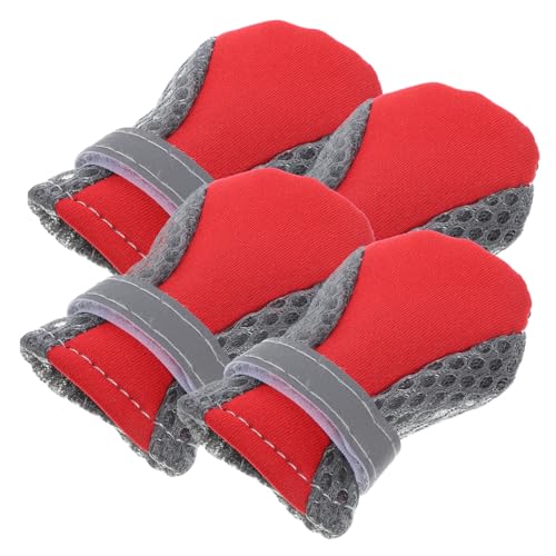 COMPUKAS 4Stücke Atmungsaktive Hundeschuhe für Kleine Hunde rutschfeste Pfotenstiefel mit Modischem Design für Outdoor Aktivitäten und Umfassenden Pfotenschutz COMPUKAS 4Stücke Atmungsaktive Hundeschuhe für Kleine Hunde rutschfeste Pfotenstiefel mit Modischem Design für Outdoor Aktivitäten und Umfassenden Pfotenschutz von COMPUKAS