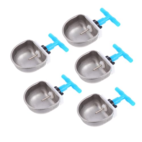COMPUKAS 5 Stück Kaninchen-wasserbrunnen Spender Trinknippel Für Kaninchen Trinker Coop-Tasse Schüssel Wasserdüse Für Haustierkisten Isolierte Wasserflasche Mit Käfig Rostfreier Stahl Blue von COMPUKAS