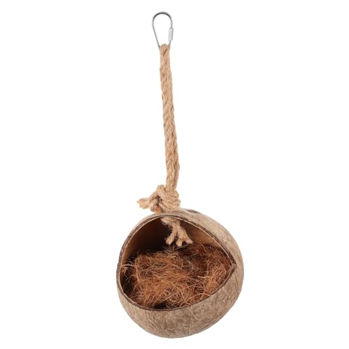 COMPUKAS Coconuts Shell Vogelhaus für Papageien Atmungsaktive Hängematte Kokosnussschale Nest für Kleine Schlafplatz für Kanarienvögel und Wellensittiche COMPUKAS Coconuts Shell Vogelhaus für Papageien Atmungsaktive Hängematte Kokosnussschale Nest für Kleine Schlafplatz für Kanarienvögel und Wellensittiche von COMPUKAS