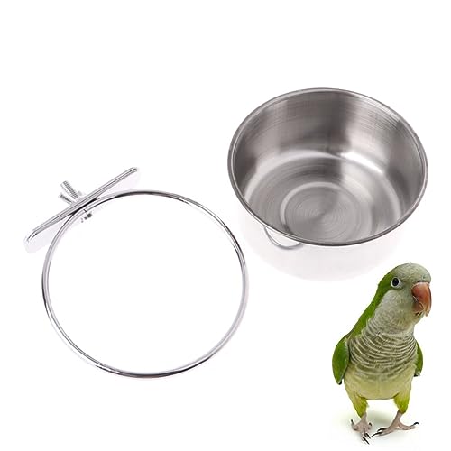 COMPUKAS Futter und Trinkschale für Papageien und Kleine Vögel Robuste Käfigschale Leicht zu Reinigen Hygienisch Vogelfutterzubehör für Käfige und Vogeltränken von COMPUKAS