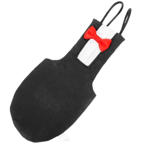 COMPUKAS Haustier-Vogel-Kleidung Papageienkleidung Windel Haustier-Vogel-Cosplay-Anzug Papageien-PIPI-Pad Fluganzüge Fluganzug Vogelkostüm-Accessoire Kleidung für Vögel Baumwolle Black von COMPUKAS