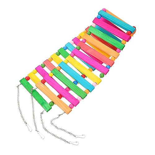 COMPUKAS Hühnerleiter Hühnerspielplatz Vogelkäfigleiter Tür Wachtel Hühnerstall und holzspielzeug holzspielsachen Henne leitern Geflügelholzleiter Hühnerholzständer hölzern Colorful von COMPUKAS