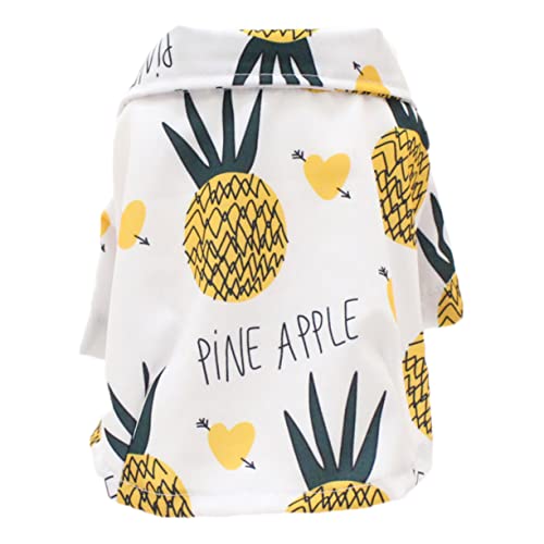 COMPUKAS Hundehemd Hawaii Hemd Hawaii Shirt Haustierbekleidung für besondere Anlässe Haustierhemd Dog Accessories Zeigen groß Baumwolle Plaid Hundekleidung Sommerkleidung für Haustiere Weiß von COMPUKAS