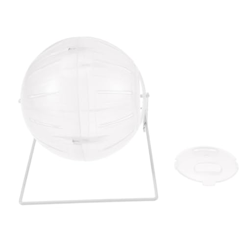 COMPUKAS in Eins Hamster Laufball mit Stabilem Gestell Multifunktional Transparent Metall Laufrad für Zwerghamster Rennmäuse und Kleine Haustiere Fördert Bewegung und Spielspaß von COMPUKAS