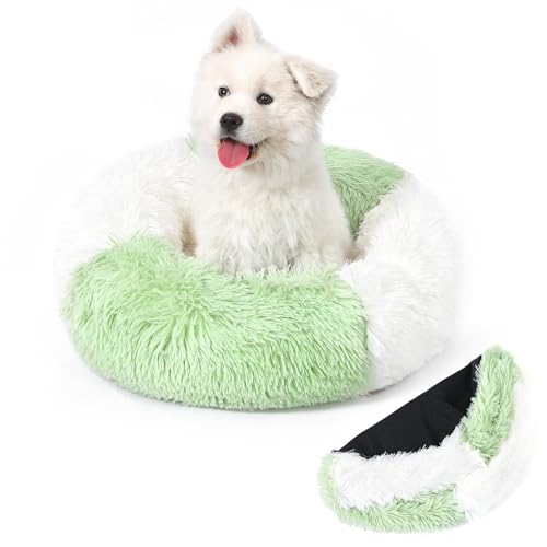 COMSLE Hundebett mit abnehmbarem Bezug, waschbares Anti-Angst-Hunde-Katzenbett für kleine bis mittelgroße Hunde von COMSLE