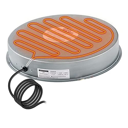 CONFUSE Beheizte Basis für Geflügeltränke, Hühnerwasserbereiter 125 Watt Winter De- Beheizte Basis, Haustier-Warmwasserbereiter, EU-Stecker Langlebig von CONFUSE