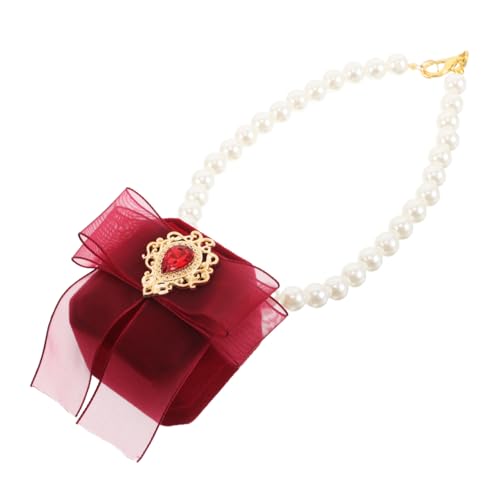 CONGARTENO Ringbox Für Hundehalsbänder – Hundehalsband Für Formelle Hochzeiten, Smokinghalsband, Künstliche Perlenkette Mit Ringhalter Für Hochzeiten, Verlobungen Und Feiertage, von CONGARTENO