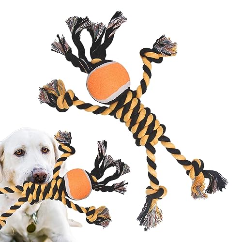 COOBAA Haustier-Seil-Spielzeug | Haustier-Beißseil-Spielzeug | Tragbares interaktives Beißseil-Kauspielzeug für Haustiere, weiches Welpenspielzeug für kleine und mittelgroße Hunde von COOBAA