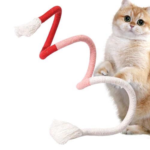 COOBAA Schnurspielzeug für Katzen | Nachtschnurstab aus Baumwolle zum Reinigen der Zähne | Katzenzubehör für den Innenbereich für Schlafzimmer, Arbeitszimmer, Wohnzimmer, Katzenhaus, Tierheim von COOBAA