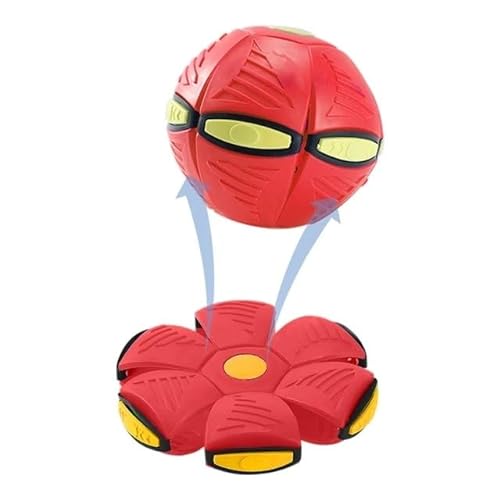 Fliegender Untertassenball für Hunde, Fliegender Untertassenball für Hunde, Fliegender Untertassenball für Hunde im Freien, Verformungs-Rückprallball, für Haustiere und Kinder (Color : 4, Size : 14x von COOBAA