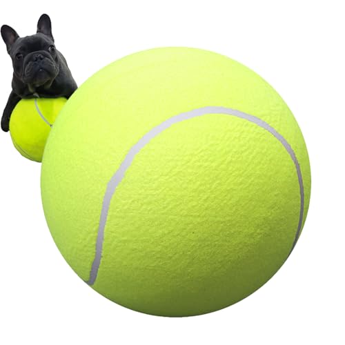 Haustier-Spielplatz-Tennisbälle, bissfeste, quietschende Haustier-Tennisbälle, großes Haustierspielzeug aus Gummi, lustiger Outdoor-Sportball, interaktives Hundespielzeug für den Haustierspielplatz, O von COOBAA