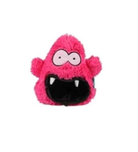 COOCKOO, Hangry Crackle-Spielzeug 19 cm rosa, Plüsch-Spielzeug, lustig, erzeugt EIN lustiges Geräusch, Mund aus Polyester, um einen Ball oder Snacks zu verbergen, flauschig, weich und gepolstert, von COOCKOO