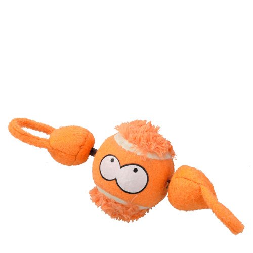 COOCKOO Hundespielzeug Shoot Ball with String, orange von COOCKOO