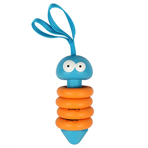 Coockoo, Buntes & Robustes Spielzeug in Raupenform für Hunde, Larry, Orange, 4 Ringe aus Naturkautschuk, langlebig, Antennen aus Nylon, für stundenlangen Kau- und Spielspaß Coockoo, Buntes & Robustes Spielzeug in Raupenform für Hunde, Larry, Orange, 4 Ringe aus Naturkautschuk, langlebig, Antennen aus Nylon, für stundenlangen Kau- und Spielspaß von COOCKOO