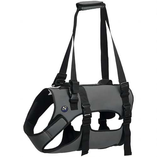 Coodeo Hundelift Geschirr, Unterstützung und Recovery Sling, Haustier Rehabilitation Lifts Weste Atmungsaktive Pad für alte, Gelenkverletzungen, Arthritis, Paralyse Hunde(Schwarz, M) von COODEO
