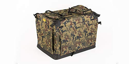 Hundebox XL 82 * 59 * 59cm, Käfig, Box, Box für Reisen (Camouflage) von COOL PET