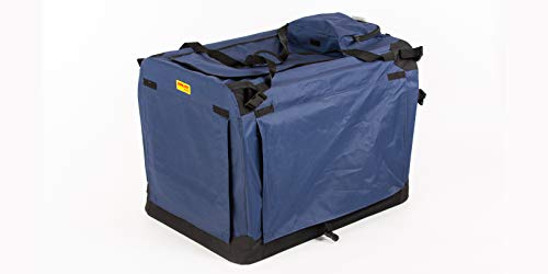 Hundebox XL 82 * 59 * 59cm, Käfig, Box, Box für Reisen (blau) von COOL PET