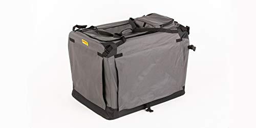 Hundetransportbox 91 * 64 * 64cm 2XL,Transportbox, Käfig, Box für Hund, Hundetasche, Autobox, Faltbare Hundebox (grau) von COOL PET