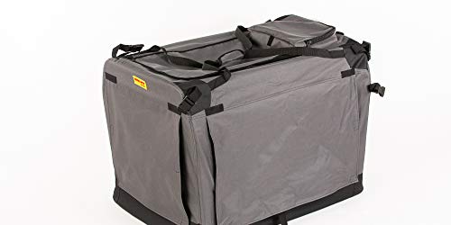 Hundebox 122 * 79 * 91cm 4XL, Hundehütte,Box für Hund, Transportbox, Box für Katze (grau) von COOL PET