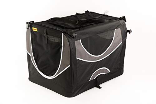 Hundebox Transportbox, 91 * 64 * 64cm Hundehütte, Box für Hund, Box für Katze, coolpet Hundekiste, Box für Urlaub, Reisebox, Käfig, boxbox (schwarz) von COOL PET