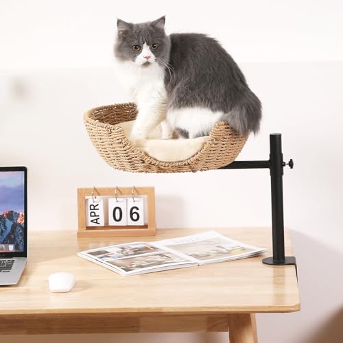 COOLEX Katzen-Schreibtischbett, um 360 ° drehbar und verstellbar, Katzenbett für Schreibtisch, Katzennest, maximale Belastung 22,7 kg, weiches Haustierbett mit Haustiermatte, Katzenmöbel für COOLEX Katzen-Schreibtischbett, um 360 ° drehbar und verstellbar, Katzenbett für Schreibtisch, Katzennest, maximale Belastung 22,7 kg, weiches Haustierbett mit Haustiermatte, Katzenmöbel für von COOLEX