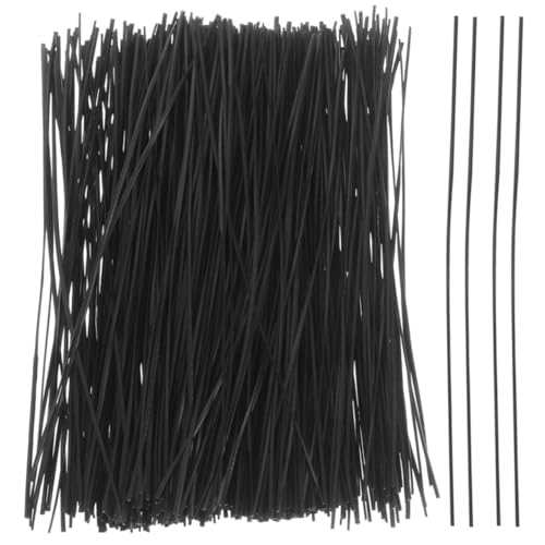 COOLHIYA 1000 Stück Wiederverwendbare Gartenbinder Beschichtetes Drahtband für Vielseitige Pflanzenstütze und Befestigung Geeignet für Garten und Haushalt Schwarz von COOLHIYA