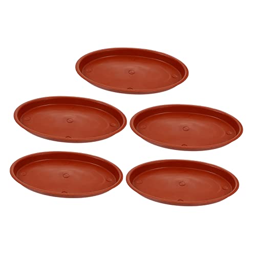 COOLHIYA 5 Stück Teiliges Blumenuntersetzer Kunststoff Rote Pflanzentopf Basisplatten für Blumentöpfe zum Schutz Ihrer Oberflächen Einfachen Pflege von COOLHIYA