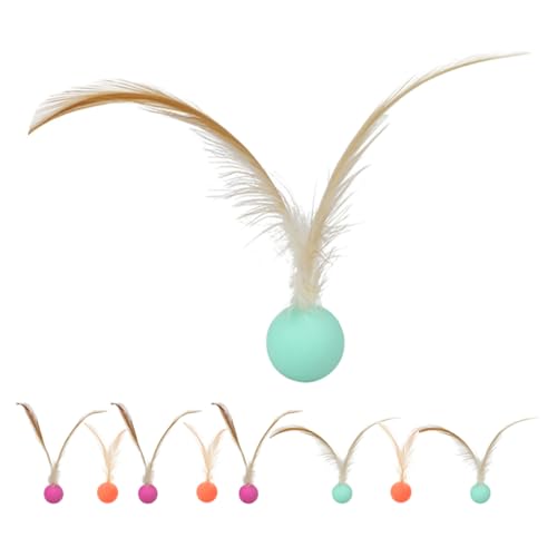 COOLHIYA 9 Stück Teiliges Interaktives Plüschball für Katzen Elastische Bälle mit Federanhängern für Indoor Katzen Fördert Bewegung und Mentale Stimulation für Zuhause und Draußen COOLHIYA 9 Stück Teiliges Interaktives Plüschball für Katzen Elastische Bälle mit Federanhängern für Indoor Katzen Fördert Bewegung und Mentale Stimulation für Zuhause und Draußen von COOLHIYA