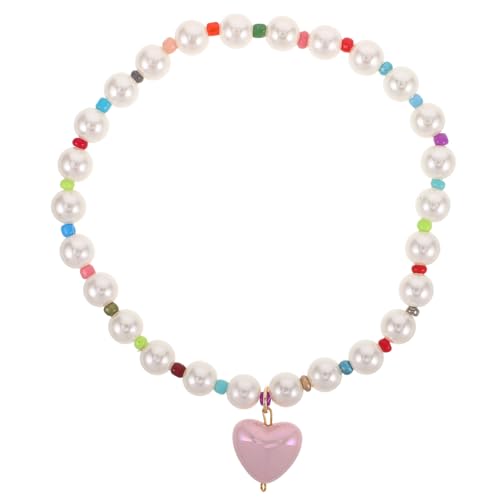COOLHIYA Haustier-Halskette für Hunde und Katzen, Herz-Perlenhalsband, bonbonfarbene Halskette, Schmuck, verstellbar, Geburtstags- und Hochzeitshalsband für Welpen, kleine Katzen, L COOLHIYA Haustier-Halskette für Hunde und Katzen, Herz-Perlenhalsband, bonbonfarbene Halskette, Schmuck, verstellbar, Geburtstags- und Hochzeitshalsband für Welpen, kleine Katzen, L von COOLHIYA